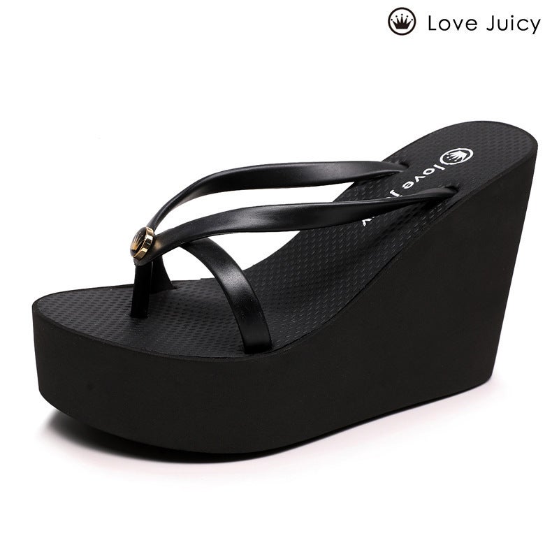 Love Juicy Slippers Women'S Summer Outer Wear 11Cm Thick-Soled Non-Slip Sandals Wedge Sandals - Image 3